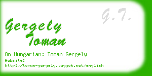 gergely toman business card